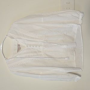 LOFT long sleeve Blouse with pintuck yoke detail size small petite